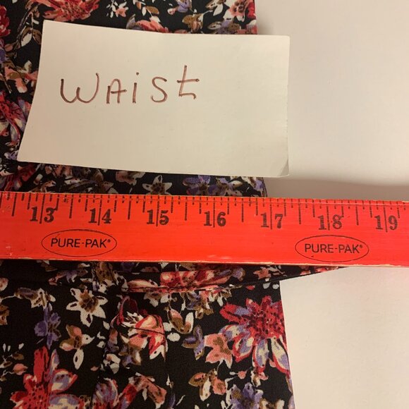 Romeo Juliet Couture Womens Dress Size L Mini Dark Floral Romantic Flowy Boho - Picture 7 of 9